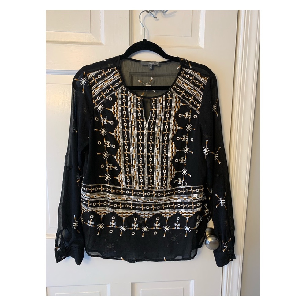 Black sheer blouse